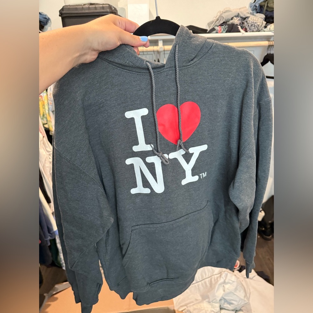 Gray 'I Love NY' Hoodie